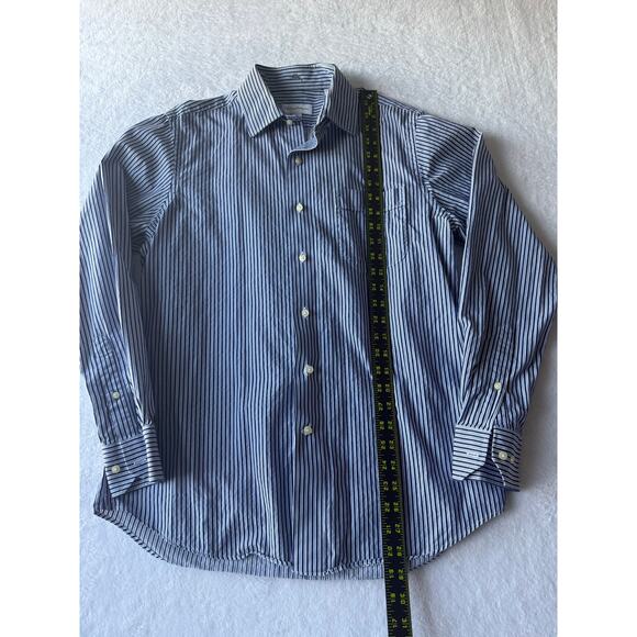Tommy Bahama Men Size 15 1/2 34-35 Striped Button Down Cotton Shirt Nautical - Picture 2 of 9